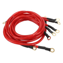 Kit de 5 piezas de cables de puesta a tierra para coche rojo 100/80/60cm DC0-48V