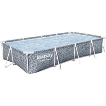 Above Ground Tubular Pool BESTWAY - Steel Pro - 366 x 201 x 66 cm - Rectangular - graphic design