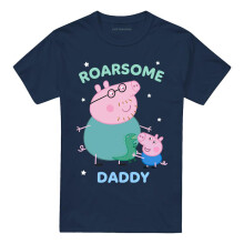 (5XL, Navy) Peppa Pig Unisex Adult Roarsome Daddy Pig T-Shirt