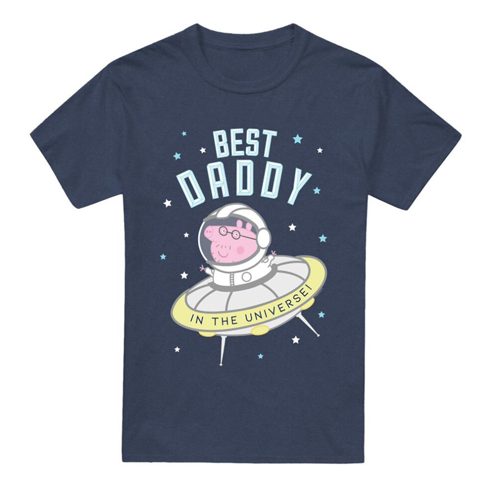 Peppa Pig (Xxl, Heather Navy) Unisex Adult Best Daddy Pig In The Universe T-Shirt