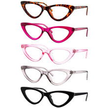 Lunettes de lecture Yogo Vision pour femmes, œil de chat, 5 couleurs : Noir, Gris, Rose, Rose vif, Brun Havane 2.5