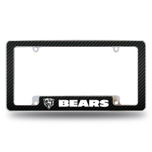 Rico Industries NFL Chicago Bears Carbon Fiber 12" x 6" Chrome Auto Nummerplaat Frame