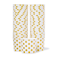 MATICAN Tazas de Papel para Helado - 50 Unidades de 11 Oz, Bowls Desechables para Postres Fríos o Calientes