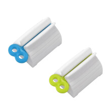 2 stuks Rolling Tube Tandpasta Knijper Houder voor Badkamer Accessoires (1 Blauw 1 Groen)