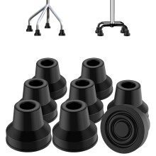 supregear 8pz Punta Quad Cane 1/2 Pollice, Punta in Gomma Antiscivolo per Bastone