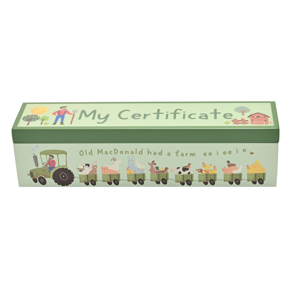 Story Time Certificate Holder - Old Macdonald Green Celebrations