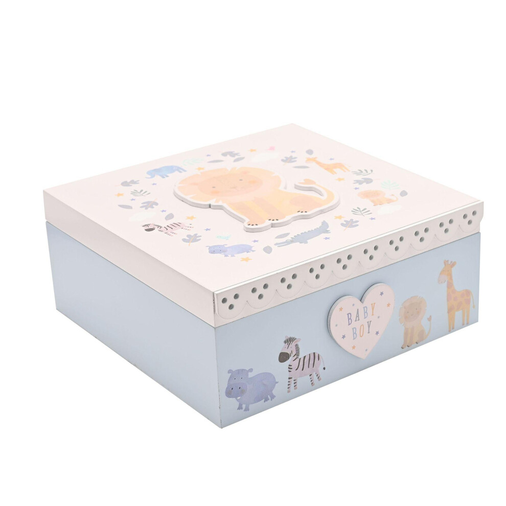 Petit Cheri Lion Keepsake Box - Baby Boy Celebrations