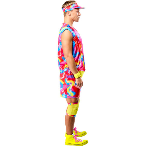 Barbie (S, Pink/Multicoloured) Barbie Mens Ken Roller Skate Costume Set 2