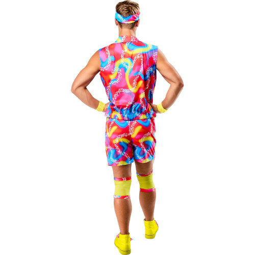 Barbie (S, Pink/Multicoloured) Barbie Mens Ken Roller Skate Costume Set 1