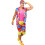 Barbie (S, Pink/Multicoloured) Barbie Mens Ken Roller Skate Costume Set 5
