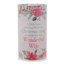 Celebrations Thoughts Of You Wife Christmas Tube Lamp (Batteries Included)