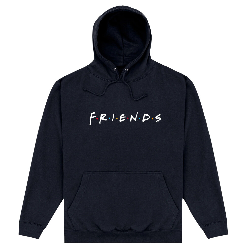Friends (M, ) Unisex Adult Logo Hoodie Black