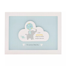 Celebrations Hello Baby Boy Dream Cloud Framed Plaque