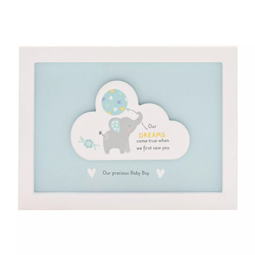 Celebrations Celebrations Hello Baby Boy Dream Cloud Framed Plaque