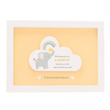 Celebrations Rainbow Cloud Framed Plaque