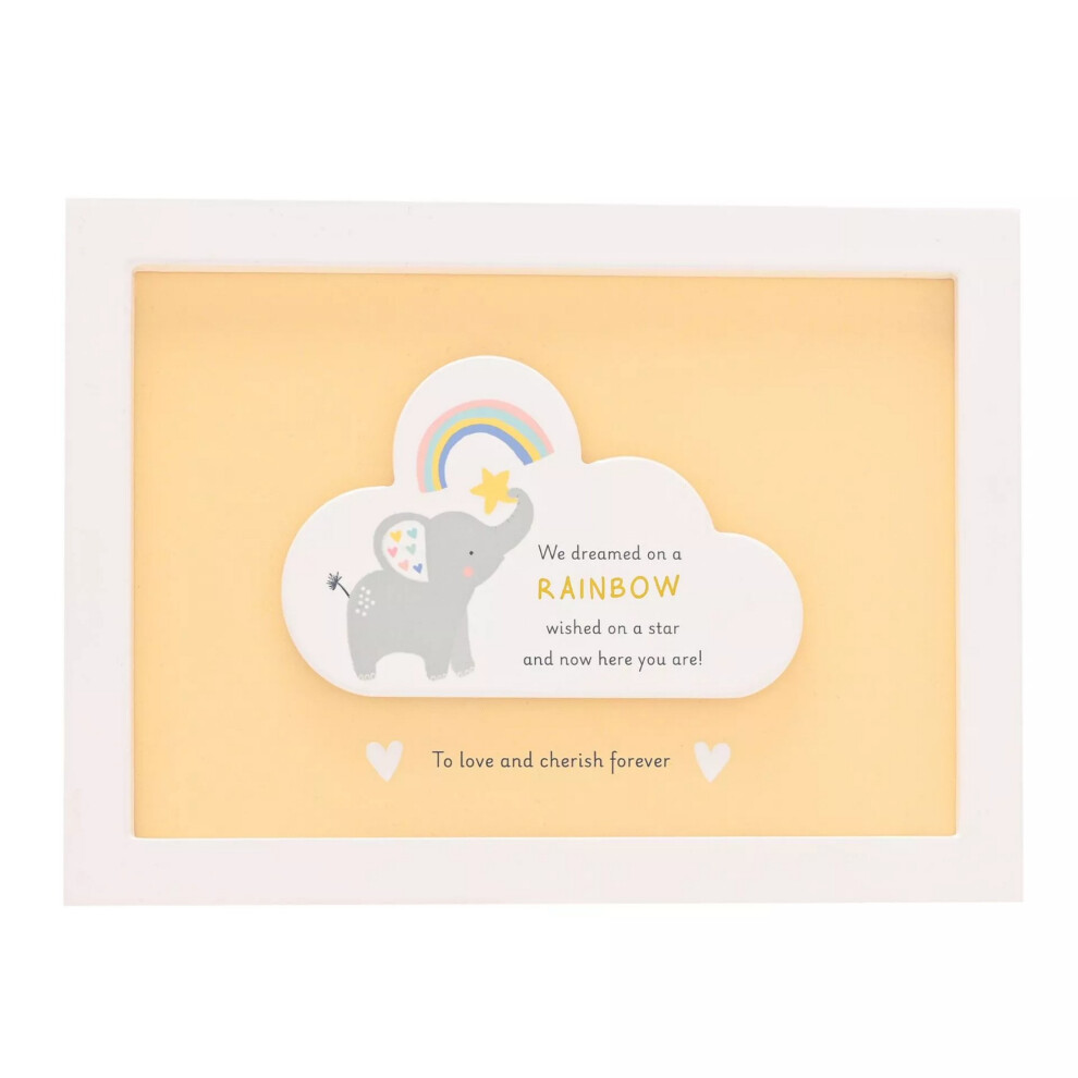 Celebrations Rainbow Cloud Framed Plaque