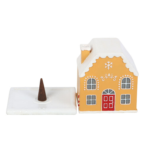 Something Different Candy Cane Gingerbread House Incense Holder 2