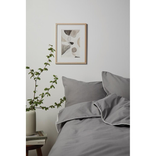 (Single, Grey) Vinga Marston Organic Cotton Duvet Cover Set 2