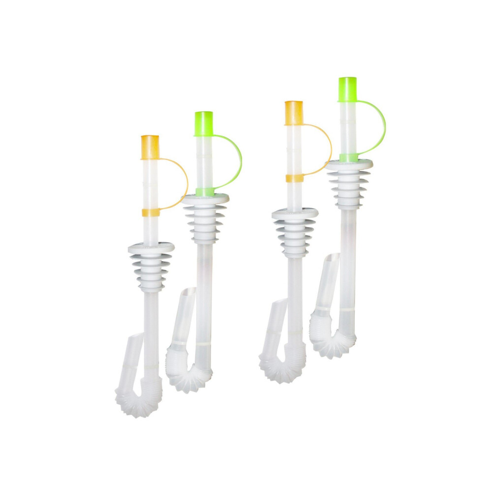 Jokari 4 Count Sip And Seal Soda Straws For Bottled Beverages