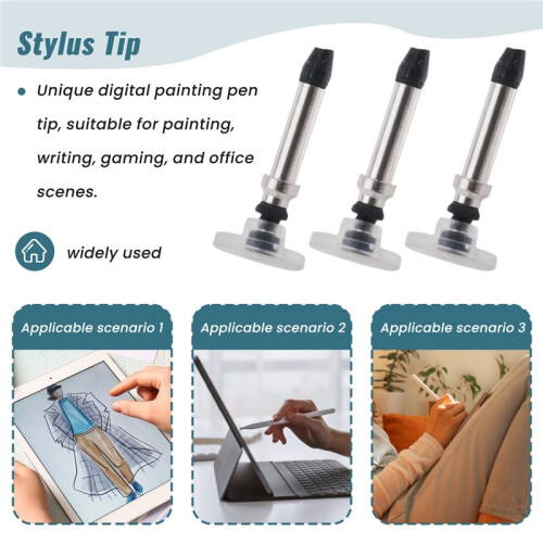 10PCS Universal Stylus Pen Transparent Disc Capacitive Screen Touch Pen Replacement Tip Drawing Writing Nib Pencil 2