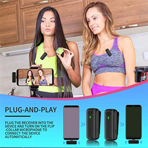 Professional Wireless Lavalier Microphone for Android with Charging Case, Plug and  - Auto Sync - Noise Cancellation 1