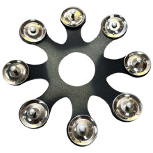 Drumbekkens Hi-Hat Tamboerijn Drumset Legering Bells Accessoires voor Percussie-Instrumenten Zwart