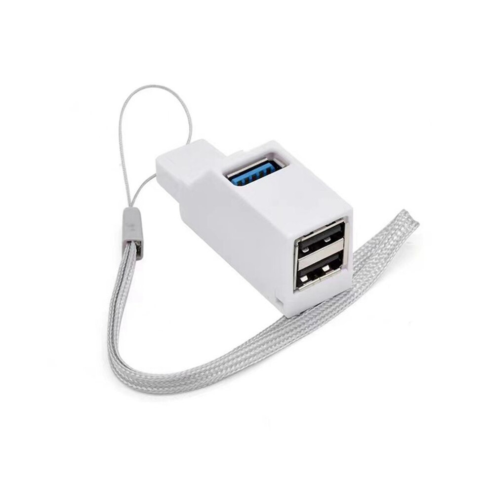 Usb 3.0 Hub Adapter Extender Splitter Box 3 For Pc Laptop Mobile Phone High Speed U Disk Reader, White 6033286425674