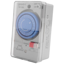 100-240VAC 50-60Hz TB118N Mechaniczny WyłąCznik Czasowy na Szynę Din Wodoodporny z Przezroczystą Plastikową OsłOną Ochronną Bateria