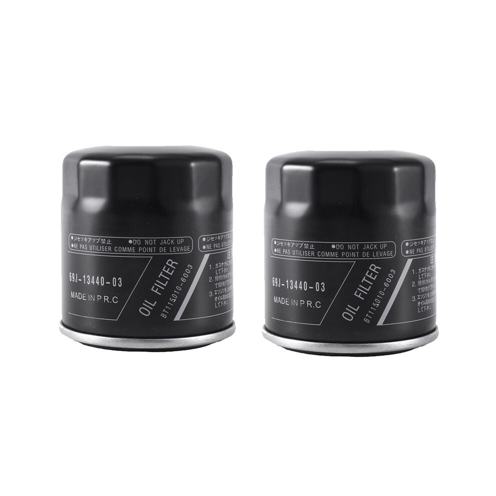 2Pcs For 69J-13440-01-00 F150,F200,F225,F250 Outboard Oil Filter 69J-13440-03-00 Black 6034191712224