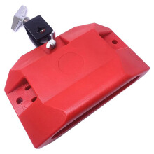 Jam Drum Block Latin Percussie Muziekinstrument Kunststof met 3-Zijdige Houder Medium Pitch (Rood)