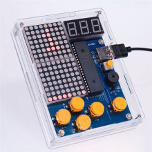 Kit di Gioco DIY DIY Saldatura Elettronica Saldatura Tranning Set Snake Plane con Custodia nel Acrilico Kit per La Creazione di Console di Gioco Pixel
