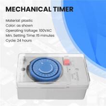 100-240VAC 50-60Hz TB118N Din Rail Mechanische Tijdschakelaar Waterdicht met Transparante Plastic Beschermhoes Batterij