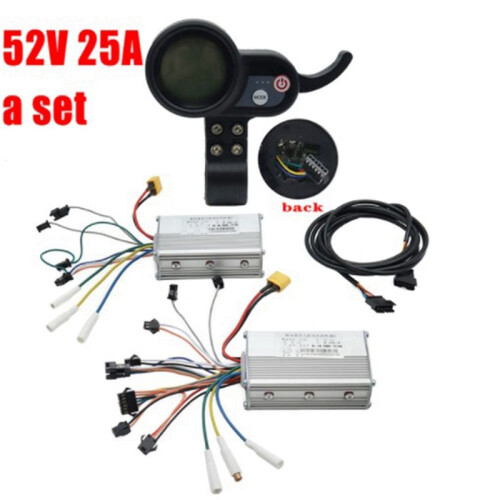 Electric Scooter Dual Drive Controller JP 48V 52V 60V 25A 50A Brushless Controller AB Front Rear Drive Controller Kit,1 2
