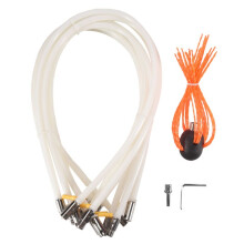 Chimney Sweep Cleaning Brush Tool Kit and 8 Flexible Rods Snap Locking 45 Degree Angle By Drill for Fireplace Flue Home