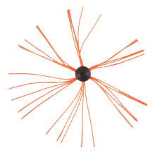 Chimney Sweep Cleaning Brush Tool Kit and 8 Flexible Rods Snap Locking 45 Degree Angle By Drill for Fireplace Flue Home