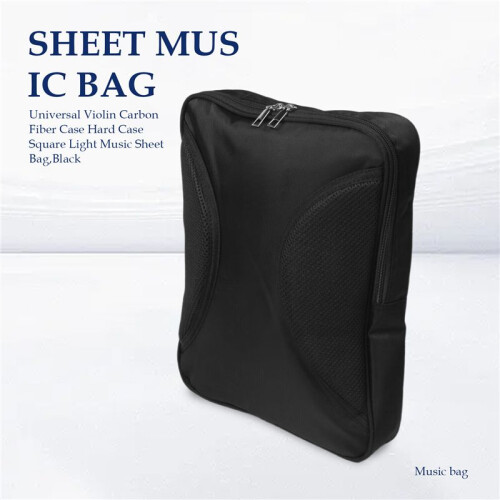 Universal Violin Carbon Fiber Case Hard Case Square Light Music Sheet Bag,Black 1