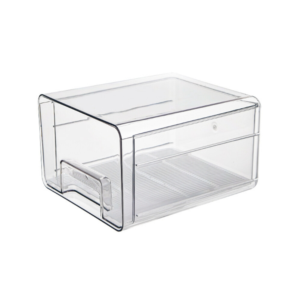 Plastic Fruit Vegetable Storage With Drainer Fridge Organizer Keep Fresh Food Container ,Single Layer 6033968108369