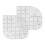 Curved Corner Cutter Quilt Ruler,Acrylic Sewing Curved Corner Cutter Ruler, Sewing Template Patchwork Tool,2PCS 1