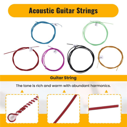 Alice A107C Classic Guitar Strings Colourful Nylon Strings for Classical Guitar Strings