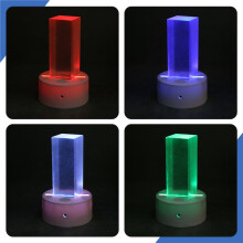 12 Pack 3D Night LED Light Lamp Base + Remote Control + USB Cable, 16 Colors Light Show Display Stand for Acrylic White