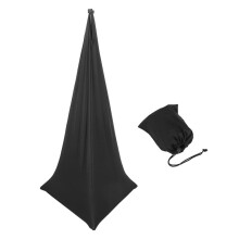 Speaker Stand Cover, DJ Speaker Stand Statief Scrim Rok met Draagtas, 360 Graden Zwarte Cover voor Bruiloft, Stage Gig