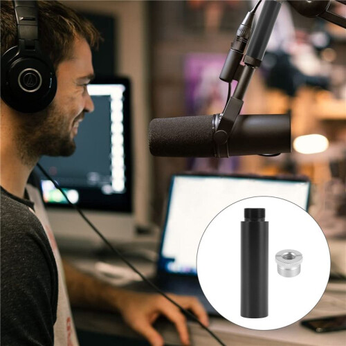 4 PeçAs Tubo de ExtensãO de Suporte de Microfone, Haste de ExtensãO de Microfone de 5/8 Polegadas FêMea a 5/8 Polegadas Masculino para Suportes de 2