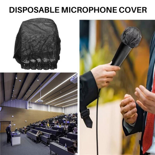 300Pcs Disposable Microphone Cover Mic Covers Mic Windscreen Protective for Handheld Microphone Karaoke Microphone 2