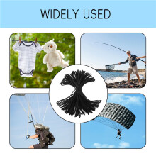 100 Ft 550 Paracord Survival Cord Parachutetouw - Zwart