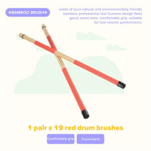 4Pcs Drum Professional Wooden Acoustic Drum Brushes Drum Sticks Tools Kit for Lovers Drum Players