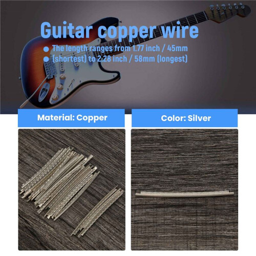 24 Stueck E-Gitarre Bunddraht Set 2.2Mm 1