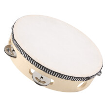 8" Musical Tambourine Tamborine Drum Round Percussion Gift for KTV Party