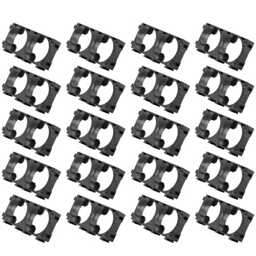 20x 18650 Lithium Battery Double Holder Bracket for DIY Cell Pack Black 1
