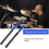 1 Pair Retractable Black Handles Jazz Drum Brushes Sticks  Nylon 32cm 2