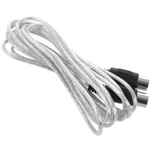 Neueste 3 Meter 10Ft MIDI-VerläNgerungskabel 5 Pin Stecker auf Stecker Stecker Silber